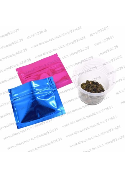 Mavi Stil 100 Adet 3''x2.5'' (7.5x6.5cm) Küçük Kese Fermuarlı Mühür Çanta Çok Renkli Mylar Kilitli Torbalar Paketleme Numune Çuval Kılıfı (Yurt Dışından) fırsatları