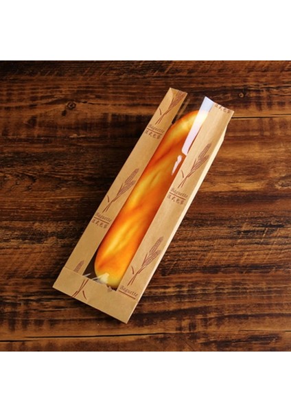 A1 10X59.0X4.0CM Stili Kraft Kağıt Baget Torbalar Pratik Ekmek Bisküvi Şeker Saklama Sarma Çanta Gıda Çerez Kuruyemiş Aperatif Paketleme Araçları (Yurt Dışından)