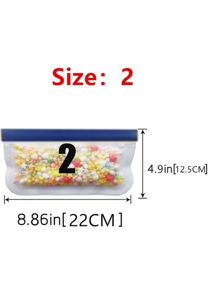 6 Adet Tarzı Peva Silikon Gıda Saklama Çantası Yeniden Kullanılabilir Lacivert Dondurucu Çanta Sızdırmaz Kilitli Çanta Mutfak Organizatör Taze Tutma Çantası (Yurt Dışından) fırsatları