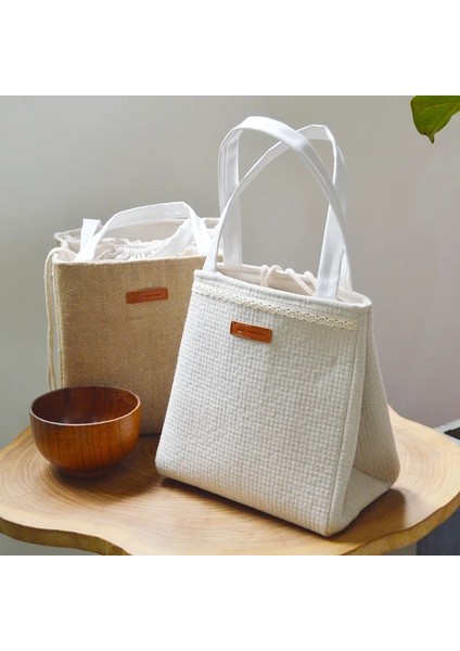 Beyaz Stil 24X16X22CM Pamuklu Keten Fonksiyonel Desen Soğutucu Öğle Yemeği Kutusu Taşınabilir Yalıtımlı Pamuk Keten Öğle Yemeği Çantası Termal Gıda Öğle Yemeği Çantaları (Yurt Dışından) modelleri