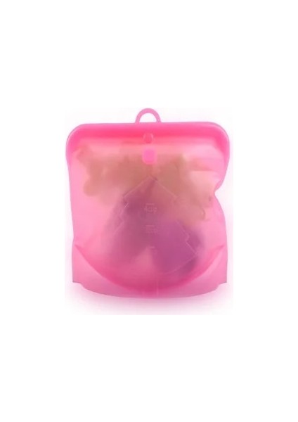 Pembe Stil 1000ML Silikon Yeniden Kullanılabilir Gıda Torbası L L 500ML Sızdırmaz Kaplar Yeniden Kullanılabilir Taze Torba Gıda Saklama Torbası Dondurucu Çanta Aperatif (Yurt Dışından)