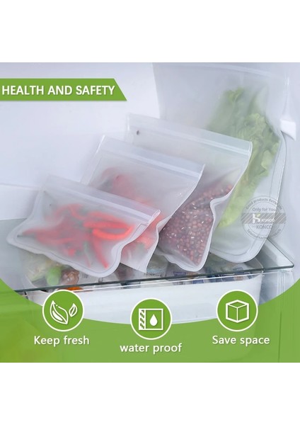 1 Adet 21.5X12CM Tarzı Konco Yeniden Kullanılabilir Silikon Gıda Saklama Çantası Buzdolabı Dondurucu Çanta Sızdırmaz Kilitli Çanta Mutfak Organizatör Taze Tutma Wrap (Yurt Dışından) modelleri