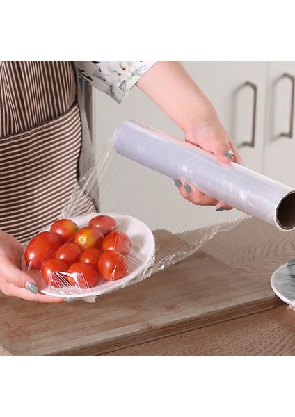 20CM X20M Stili Ev Mutfak Buzdolabı Için Yeni Kalın ve Dayanıklı Sürekli Rulo Pe Plastik Gıda Sarılmak Film Tek Kullanımlık Sarılmak Film (Yurt Dışından)