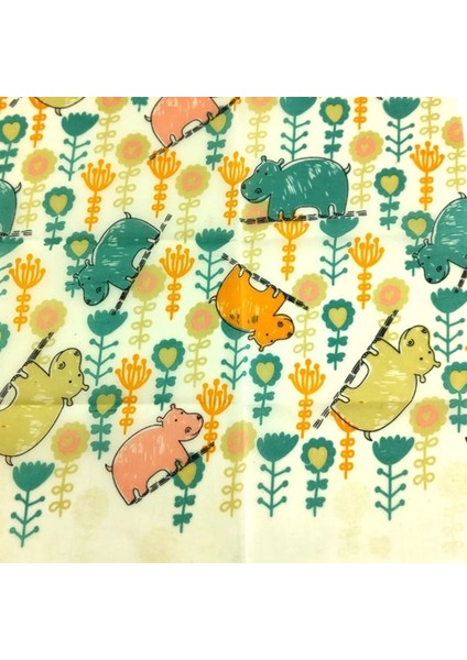 1257-S Tarzı M 25X27.5CM Sıfır Atık Yeniden Kullanılabilir Depolama Sargısı Sürdürülebilir Organik Sandviç ve Peynir Gıda Ambalaj Kağıdı Bpa ve Plastik Içermeyen Balmumu Gıda Sargısı (Yurt Dışından)