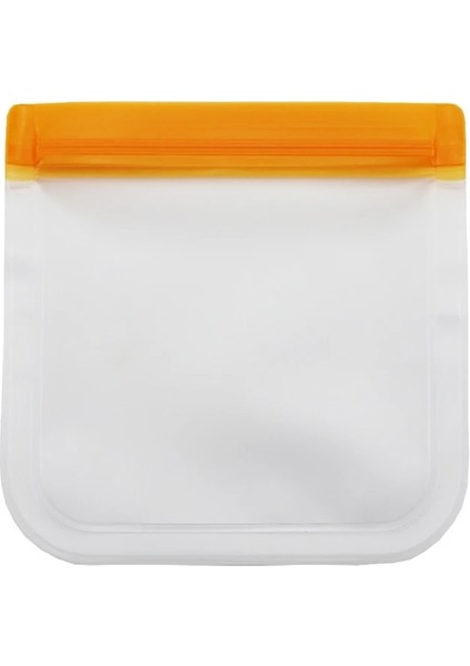 Turuncu Tarzı 19.4X22CM Silikon Gıda Saklama Kapları Sızdırmaz Yeniden Kullanılabilir Kaplar Stand Up Zip Kapatma Torbası Taze Bardak Peva Gıda Saklama Çantası 6 Renk (Yurt Dışından)