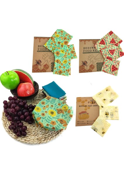 11B Tarzı S 17.5X20CM Balmumu Gıda Sarma Sürdürülebilir Plastik Ücretsiz Gıda Depolama Organik Balmumu Sarma Sandviç Için Sarılmak Sarma Değiştirme (Yurt Dışından)