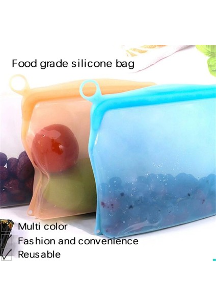 Yeşil Stil 500ML Gıda Sınıfı Silikon Saklama Çantası Yeniden Kullanılabilir Taze Sarma Ambalaj Organizatör Aperatifler Sandviç Çerezler Yeniden Kullanılabilir Gıda Saklama Kabı (Yurt Dışından)