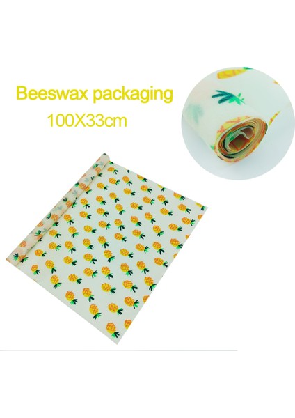 1237-G-1 Stili 100X33CM Balmumu Gıda Sargısı - Rulo (100*33CM) Yeniden Kullanılabilir Balmumu Sargısı | Sürdürülebilir Gıda Depolama | Sandviçler, Peynir, Meyve, Ekmek | Pamuk (Yurt Dışından)