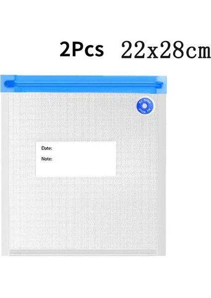 2 Adet 22X28CM Tarzı 2 Adet Mutfak Saklama Çantası Gıda Hava Vakum Sıkıştırılmış Çanta Organizatör Mutfak Vakum Torbası Yeniden Kullanılabilir Dondurucu Çanta Şeffaf Mühürlü (Yurt Dışından)