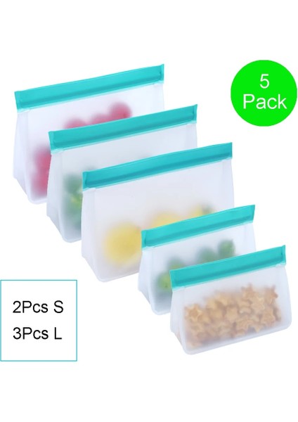 5s Tarzı Peva Gıda Saklama Çantası Yükseltme Sızdırmaz Üst Stand Up Yeniden Kullanılabilir Dondurucu Sandviç Kilitli Silikon Çanta (Yurt Dışından) modelleri