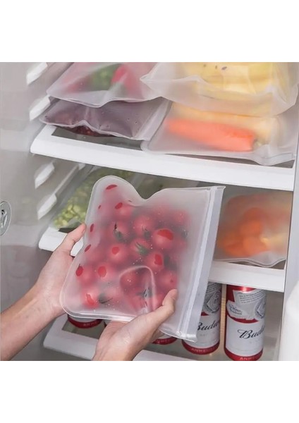 21.5X18CM Tarzı Yeni Gıda Saklama Çantası Silikon Sızdırmaz Konteyner Yeniden Kullanılabilir Kilitli Torbalar Temizle Ev Kilitli Taze Çanta Gıda Saklama Çantası Organizer (Yurt Dışından) fiyatları