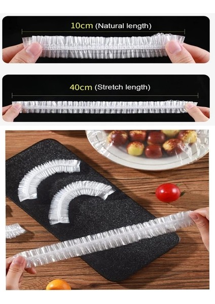 100 Adet Stil Adet Taze Saklama Torbaları Yeniden Kullanılabilir Elastik Gıda Saklama Kapakları Plastik Sızdırmazlık Elastik Streç Kase Kapakları Evrensel Mutfak (Yurt Dışından)