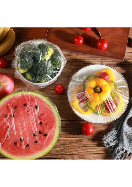 100 Adet Tarzı Adet Tek Kullanımlık Plastik Sarma Kapak Taze Gıda Kase Kapağı Plastik Torba Gıda Kapakları Depolama Saran Wrap Buzdolabı Mutfak (Yurt Dışından) fırsatları