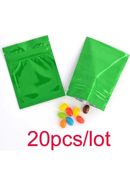 Yeşil Stil 7.5x6.5cm Isı Yalıtımlı Alüminyum Folyo Kilitli Çantalar Düz Kilitli Kilitli Paket Çanta Perakende Plastik Folyo Zip Çantalar Yeniden Kapatılabilir 6 Boyut 10 Renk (Yurt Dışından)