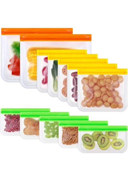 Mavi Stil 13.4X22CM Licone Gıda Torbası Yeniden Kullanılabilir Taze Tutma Çantası Meyve ve Sebze Mühürlü Çanta Sızdırmaz Gıda Saklama Kilitli Torba (Yurt Dışından) indirimleri