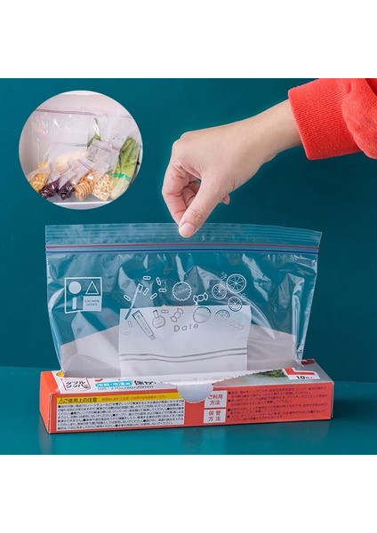 S 20 Adet Tarzı Wrap Plastik Ambalaj Torbaları Gıda Saklama Torbası Yeniden Kullanılabilir Dondurucu Sandviç Sızdırmazlık Torbası Mutfak Buzdolabı Gıda Koruma (Yurt Dışından)