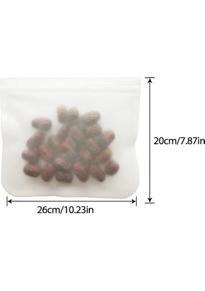 1 Adet 26X20CM Tarzı Konco Yeniden Kullanılabilir Silikon Gıda Saklama Çantası Buzdolabı Dondurucu Çanta Sızdırmaz Kilitli Çanta Mutfak Organizatör Taze Tutma Wrap (Yurt Dışından)