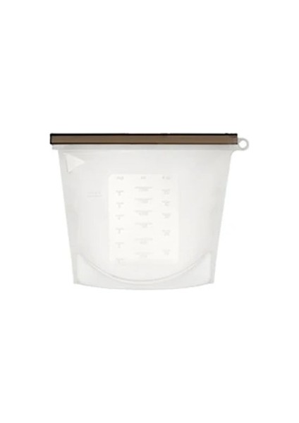 Fildişi Tarzı 1000ML Silikon Torbalar Yeniden Kullanılabilir Silikon Gıda Torbası Hava Geçirmez Mühür Gıda Koruma Çantası Sebze, Sıvı, Atıştırmalık, Et Için Gıda Sınıfı (Yurt Dışından)