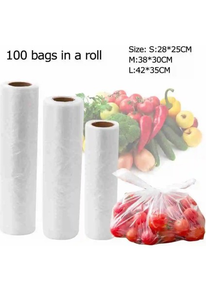 S 28 x 25CM Stili Şeffaf 3 Çeşit Vakumlu Saklama Poşetleri, Plastik Saklama Poşetleri, Kulplu Gıda Saklama Poşetleri Case Hermetik Çanta (Yurt Dışından)