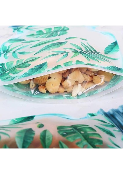 03-3 Adet Tarzı Yeniden Kullanılabilir Mason Kavanoz Şişeleri Çanta Fındık Şeker Kurabiye Çanta Su Geçirmez Mühür Taze Gıda Saklama Çantası Aperatifler Sandviç Kilitli Torbalar (Yurt Dışından) fırsatları