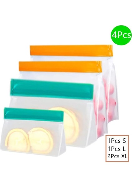 T2 6 Adet Tarzı 4-Et Stand Up Gıda Saklama Çantası Yeniden Kullanılabilir Dondurucu Sandviç Kilitli Silikon Peva Çanta Mutfak Organizatör Depolama Taze Çanta (Yurt Dışından) fırsatları