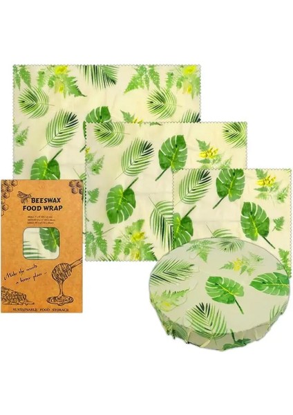 No.8 Stili 3 Adet Balmumu Gıda Sarma Yeniden Kullanılabilir Gıda Sınıfı Gıda Saklama Kapağı Çevre Dostu Organik Doğal Arılar Balmumu Ambalaj Kağıdı Mutfak Için (Yurt Dışından)