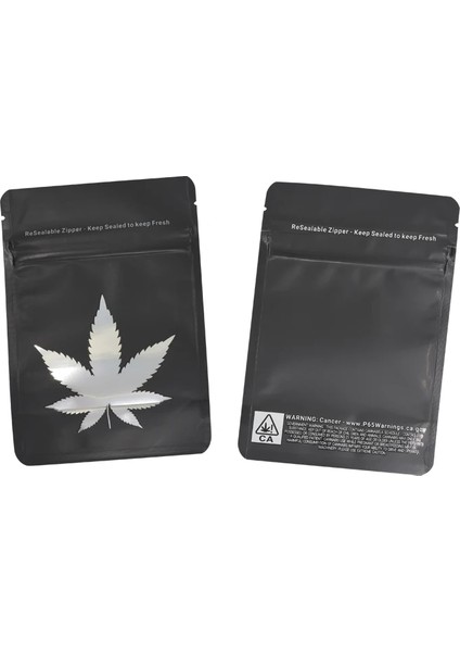 Siyah Stil 8,5X13X2,5 cm Tand Up Alüminyum Folyo Kilitli Çanta Kahve Tozu Kuruyemiş Saklama Çantası Akçaağaç Yaprakları Pencere Hediye Mühürlü Gıda Ambalaj Kılıfı (Yurt Dışından)