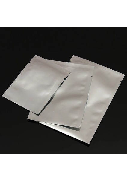 G 6cm L 8cm Stili Lot Gümüş Alüminyum Folyo Mylar Çanta Vakumlama Torbaları Gıda Paketi Saklama Çantası Yiyecekleri Taze Tutmak Ev Depolama Tasarrufu (Yurt Dışından)