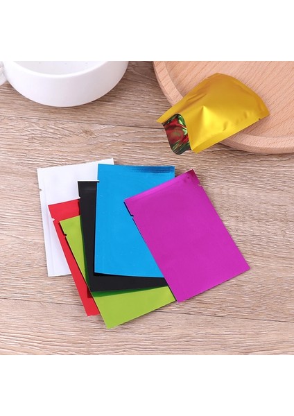 G Tarzı Renkli Alüminyum Folyo Çanta Mylar Çantalar Vakumlama Makinesi Saklama Torbaları Gıda Tasarrufu Perakende Paketleme Aracı * 9cm (Yurt Dışından)