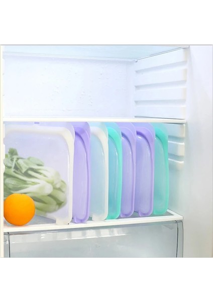 Mavi Stil 3 Adet Set 3 Adet Yeniden Kullanılabilir Silikon Gıda Saklama Mühür Torbası Sızdırmaz Konteyner Çevre Dostu Sandviç Torbası Toksik Olmayan Taze Sarma Kilitli (Yurt Dışından) modelleri