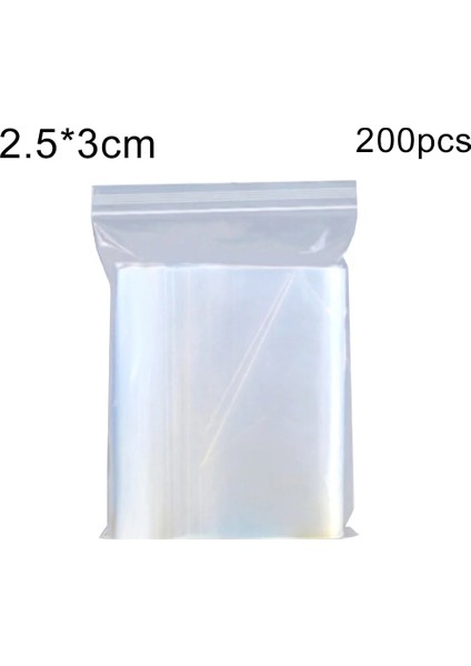 25MMX3CM Stili Zip Kilit Plastik Torbalar Şeffaf Ambalaj Poli Kilitli Torba Kılıfı (Yurt Dışından)