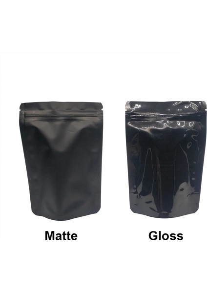 Siyah Stil 8,5X13X2,5 cm Olored Stand Up Zip Kilit Folyo Torbalar Alüminyum Folyo Ayakta Torbalar, Gıda Depolama Stand Up Kilitli Torbalar (Yurt Dışından)