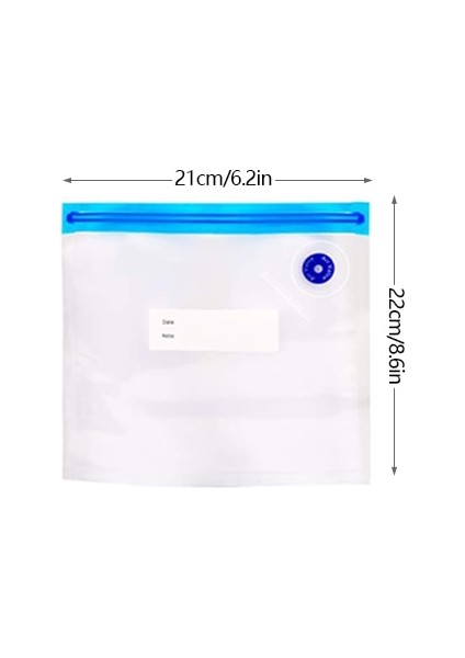 21X22CM Tarzı Gıda Saklama Torbaları ve Pompası, Yemek Pişirme ve Gıda Saklama Dondurma ve Taze Tutma Için Yeniden Kullanılabilir Gıda Vakumlu Poşetleri (Yurt Dışından)