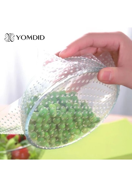 4 Adetlot Gıda Taze Tutma Saran Wrap Çok Fonksiyonlu Yeniden Kullanılabilir Silikon Gıda Sarma Mühür Kapak Kapak Streç Envoltura De Alimentos (Yurt Dışından)