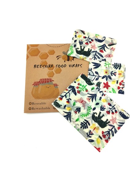 1257-U Stili M 25X27.5CM Balmumu Gıda Sargısı Yeniden Kullanılabilir Çevre Dostu Gıda Sargısı Organik Doğal Plastik Ücretsiz Sürdürülebilir Meyve Saklama Çantası (Yurt Dışından)