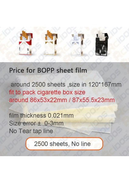 Çizgisiz Levha Film Stili Bopp Selofan Sarma Filmi, Sigara, Kozmetik, Poker Kutusu Blister Film, Blister Yapıştırma Makinesi, Özelleştirilmiş Boyut, Kalın (Yurt Dışından)