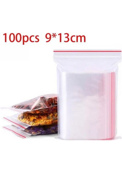 9X13CM Tarzı Açılıp Kapanabilir Kilitli Torbalar Kendinden Mühürlü Şeffaf Plastik Poli Çanta Gıda Saklama Paketleme Paketi Yeniden Kapatılabilir Vakum Taze Çanta (Yurt Dışından)