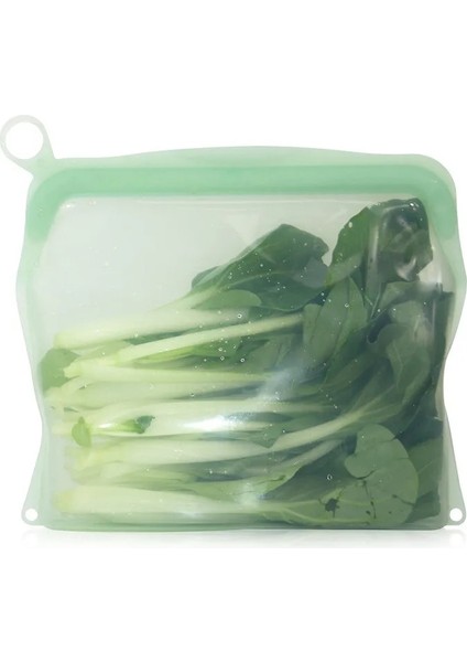 Beyaz Stil 1500ML Yeniden Kullanılabilir Gıda Kabı Silikon Torba Yeniden Kullanılabilir Gıda Torbası Ayakta Koruma Torbaları Kolay Temizlik Için Meyve Sebze Depolama (Yurt Dışından)
