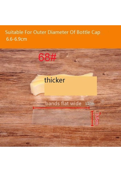 68N Tarzı Ize Isı Büzüşmeli Pvc Bantlar Cam Şişe Için Ağız Mühür Kapağı Daralan Plastik Üst Mühür Bantları Düz ​​genişlik x Bant Yüksekliği (Yurt Dışından)