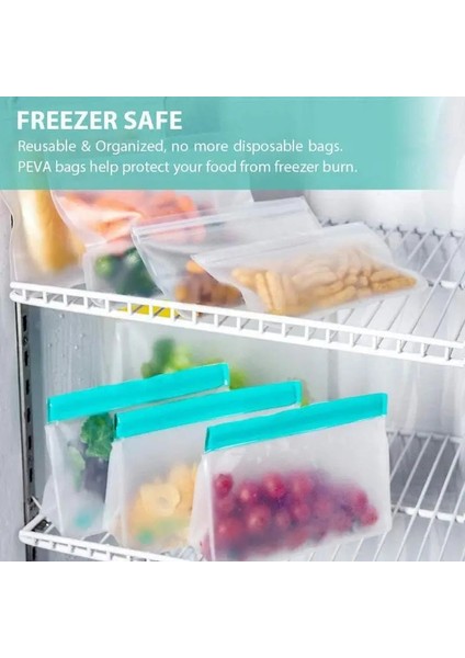 10 Adet 4xs 4xm 2xl Stili Vktech Eva Silikon Gıda Saklama Çantası Yeniden Kullanılabilir Dondurucu Çanta Sızdırmaz Kilitli Çanta Mutfak Organizatör Taze Tutma Çantası (Yurt Dışından) fırsatları