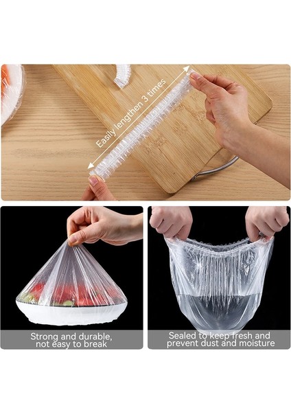 100 Adet-Çanta Tarzı Ling Film Kapağı Mutfak Plastik Sarma Torbaları Elastik Kordonlu Buzdolabı Gıda Koku Geçirmez Streç Film Kapağı Yemek Kapağı (Yurt Dışından) fiyatları