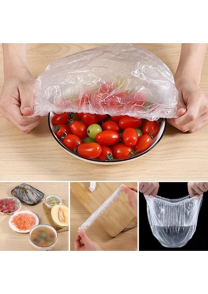 100 Adet-Çanta Tarzı Ling Film Kapağı Mutfak Plastik Sarma Torbaları Elastik Kordonlu Buzdolabı Gıda Koku Geçirmez Streç Film Kapağı Yemek Kapağı (Yurt Dışından) modelleri