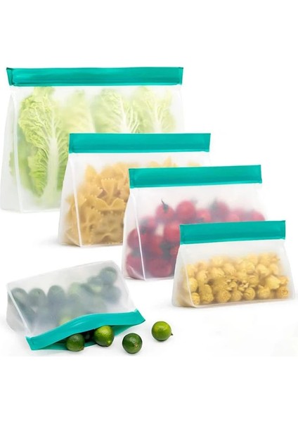 Mavi Stil 23X17 cm Yeni Silikon Gıda Sınıfı Peva Gıda Saklama Kapları Sızdırmaz Konteynerler Yeniden Kullanılabilir Stand Up Zip Kapatma Çanta Bardak Taze Gıda Torbası (Yurt Dışından) indirimleri