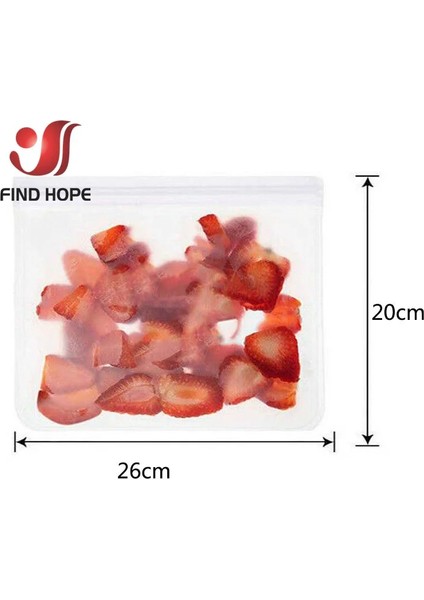 26CM X20CM Stili 1 Parça Adet Yeniden Kullanılabilir Silikon Gıda Saklama Torbaları Konteynerler Sızdırmaz Mühür Sandwack Öğle Yemeği Gıda Meyve Taze Çanta (Yurt Dışından)