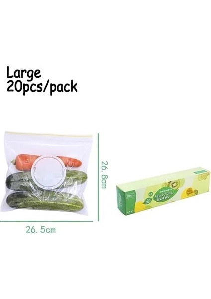 14 Adet Mavi Stil Licone Gıda Saklama Çantası Yeniden Kullanılabilir Taze Tutma Çantası Meyve ve Sebze Mühürlü Dondurucu Çanta Sızdırmaz Gıda Kilitli Torba (Yurt Dışından)