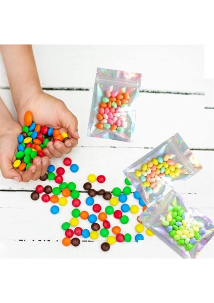 100PC 6X9CM Tarzı Ack Plastik Torba Alüminyum Folyo Hologram Gıda Küçük Su Geçirmez Fermuar Yeniden Kapatılabilir Torbalar Gıda Saklama Çantası (Yurt Dışından)