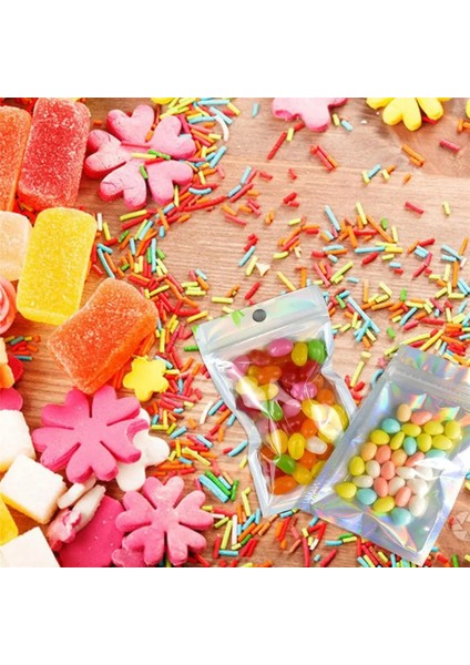 100PC 6X9CM Tarzı Ack Plastik Torba Alüminyum Folyo Hologram Gıda Küçük Su Geçirmez Fermuar Yeniden Kapatılabilir Torbalar Gıda Saklama Çantası (Yurt Dışından)