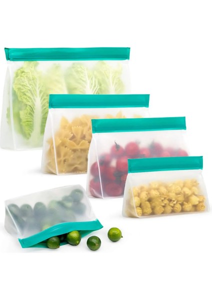 2 Adet 20.5X15X5.2CM Stili Yeniden Kullanılabilir Silikon Stand Up Gıda Saklama Torbaları Conta Kilitli Öğle Yemeği Dondurucu Çanta Gıda Kapları Için Ev Mutfak Makyaj Organizatör (Yurt Dışından)
