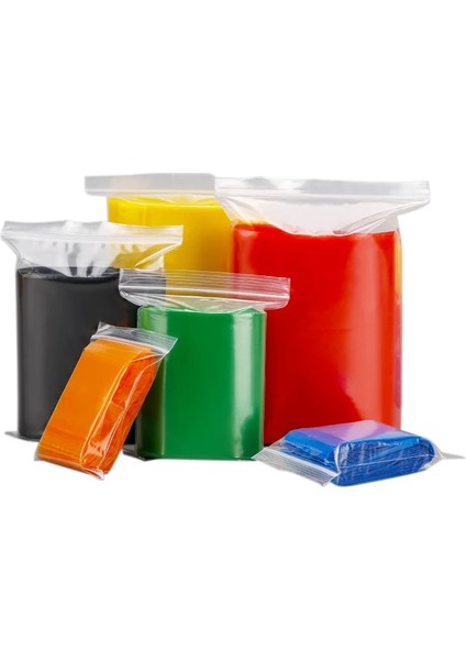 Stil Karışımı 4X6CM Mini Kalın Plastik Zip Çanta Beş Renk Kırmızı Sarı Mavi Yeşil Turuncu Fermuarlı Mühürlü Çanta Mücevher Toz Depolama Paketi Kılıfı (Yurt Dışından) modelleri