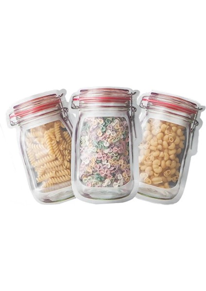 C Stili 4 Adet Yeniden Kullanılabilir Mason Kavanoz Şişeleri Çanta Fındık Şeker Kurabiye Çanta Su Geçirmez Mühür Taze Gıda Saklama Çantası Aperatifler Mutfak Organizatör Çantaları (Yurt Dışından) modelleri